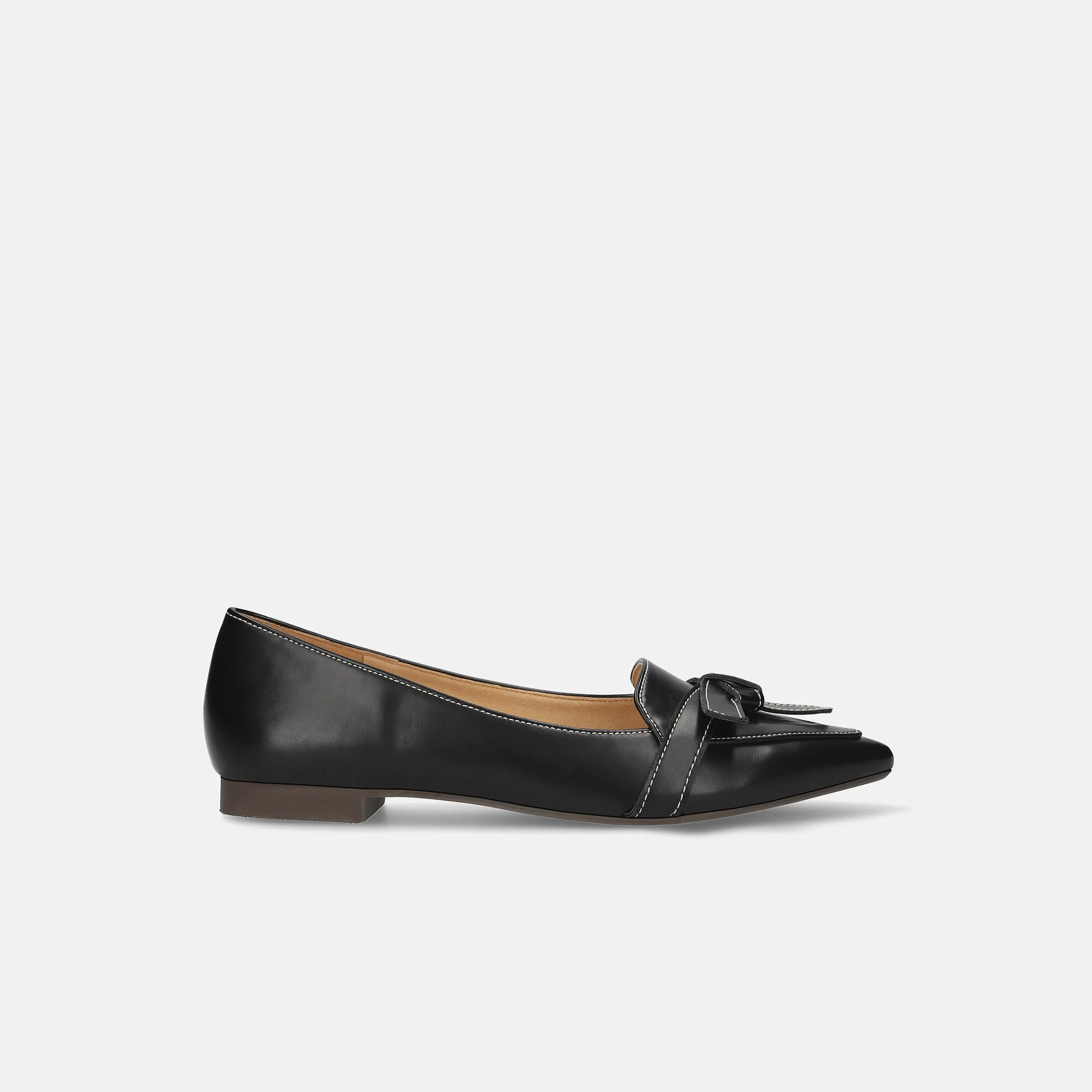 30% OFF: 2023AW: Stitched ribbon loafers (m17016) black