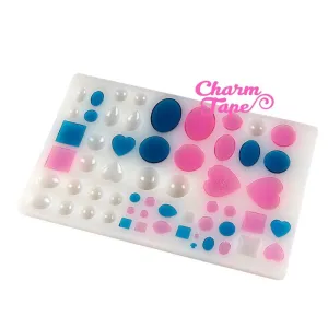 58 Designs Cabochon Making Silicone mold charm mold flexible, for polymer clay, resin jewelry Z001
