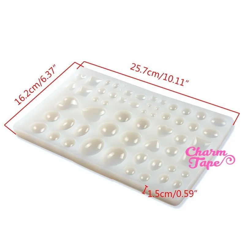 58 Designs Cabochon Making Silicone mold charm mold flexible, for polymer clay, resin jewelry Z001