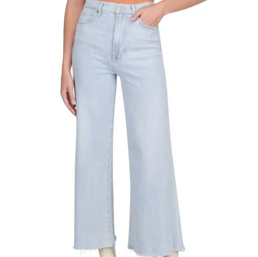 7 For All Mankind Ultra High Rise Cropped Jo - Light Wash