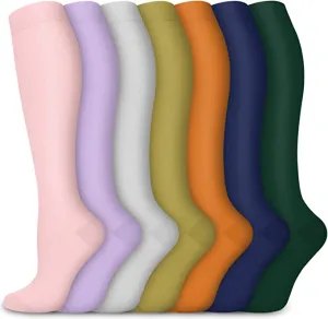 7-Pairs Cool Stylish Compression Socks （20-30mmHg）| Actinput