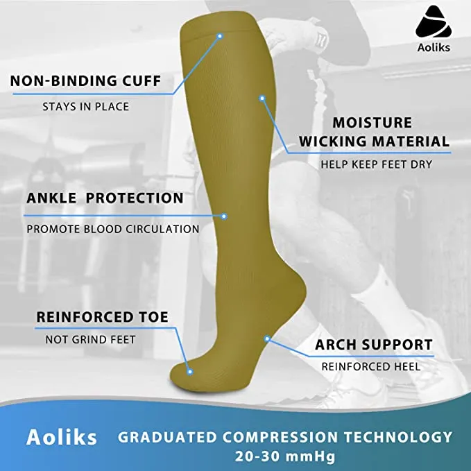 7-Pairs Cool Stylish Compression Socks （20-30mmHg）| Actinput