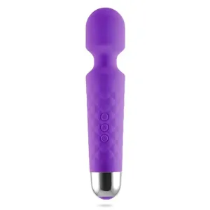 7.5-inch Silicone Purple Rechargeable Magic Wand Vibrator