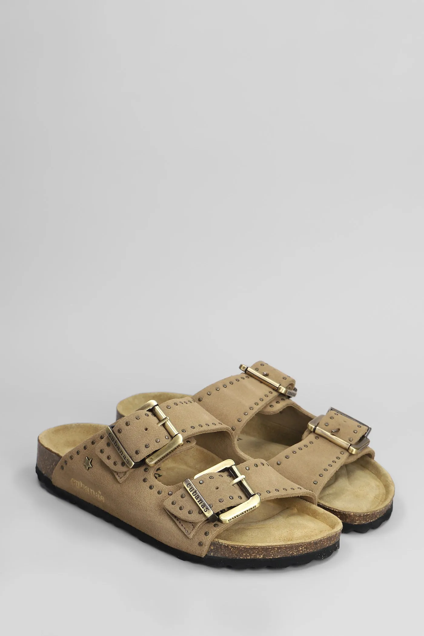 Amalia Flats in taupe suede