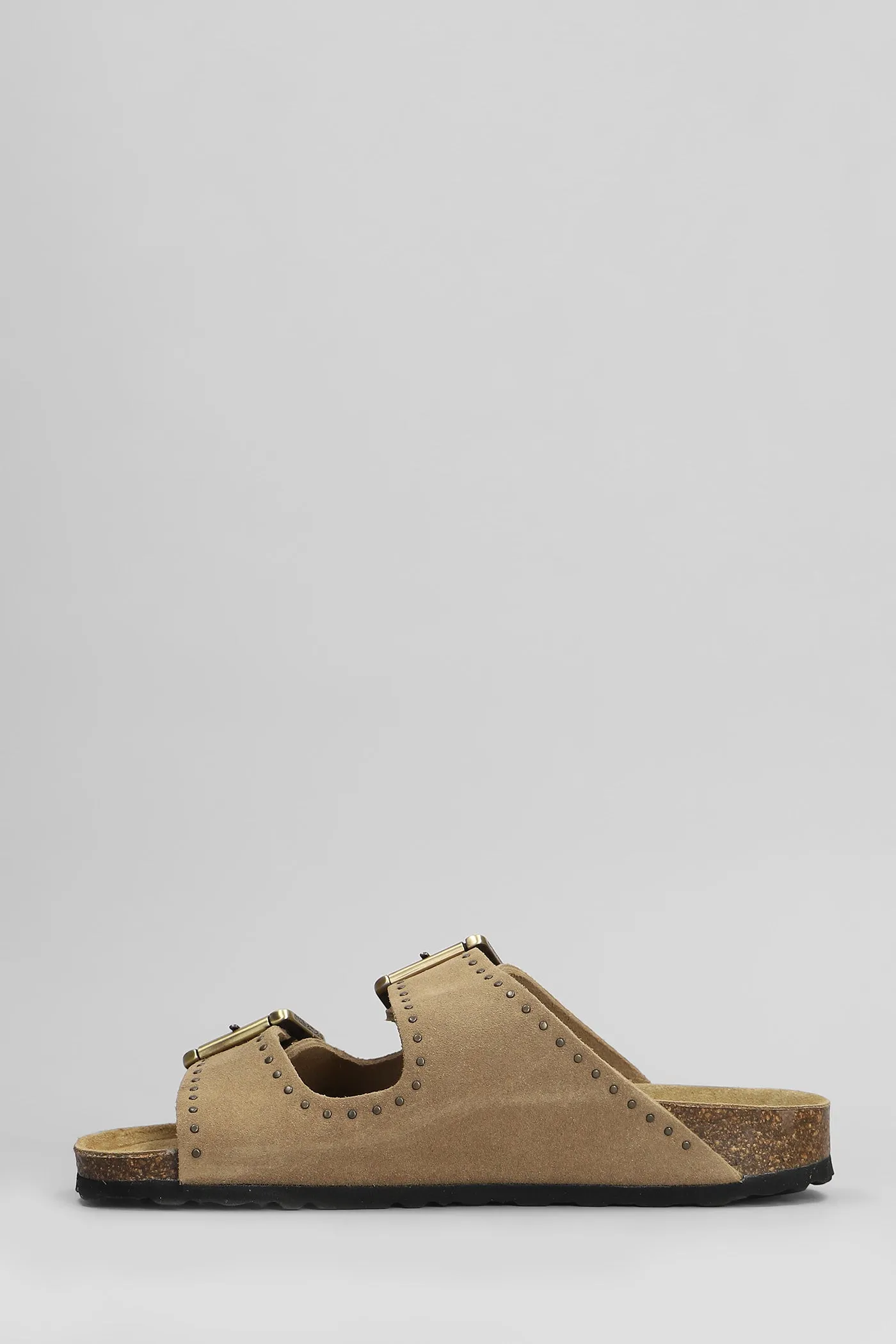 Amalia Flats in taupe suede