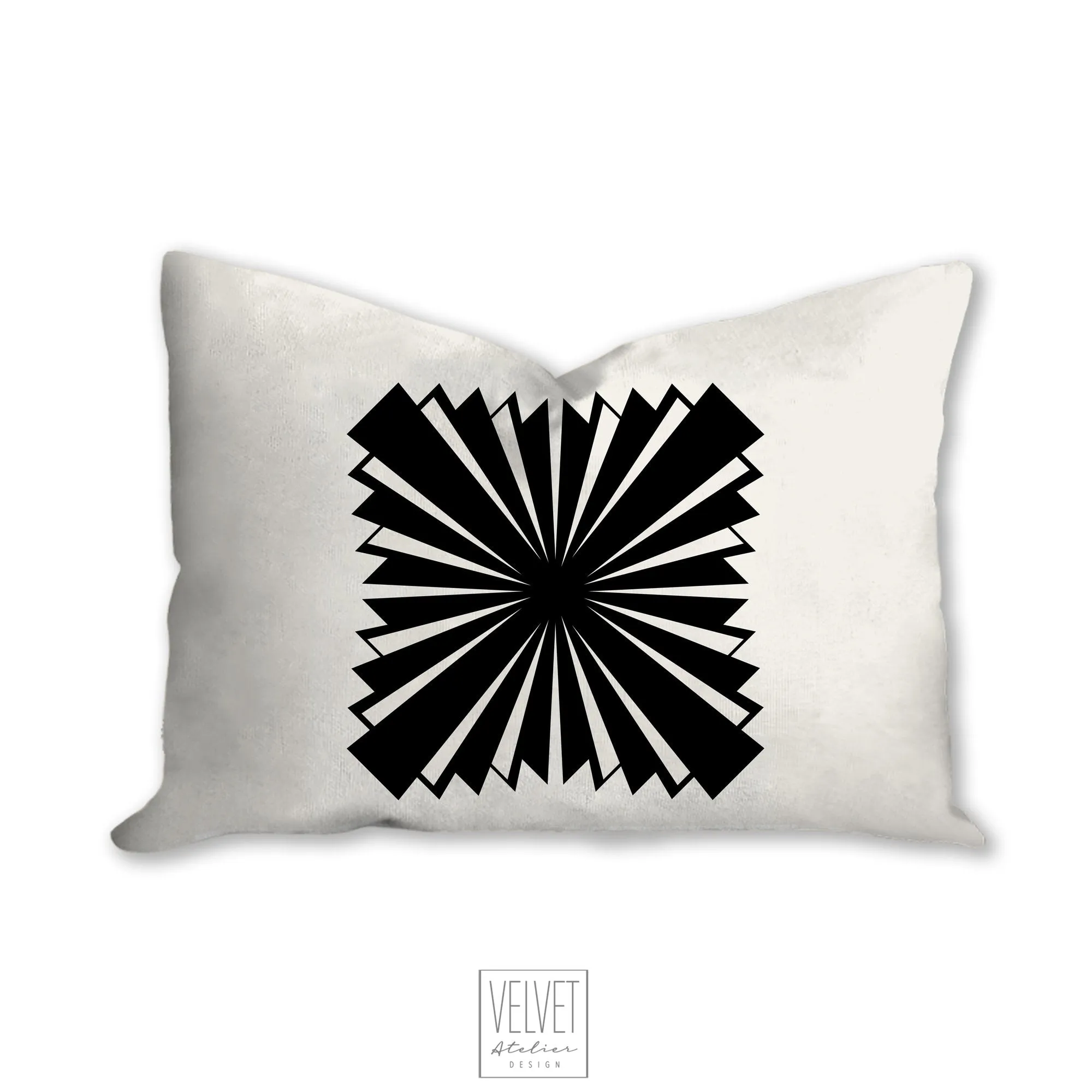 Art deco pillow, starlight design, black and white, abstract, retro pillow, modern, Interior decor, home decor pillow cover and insert