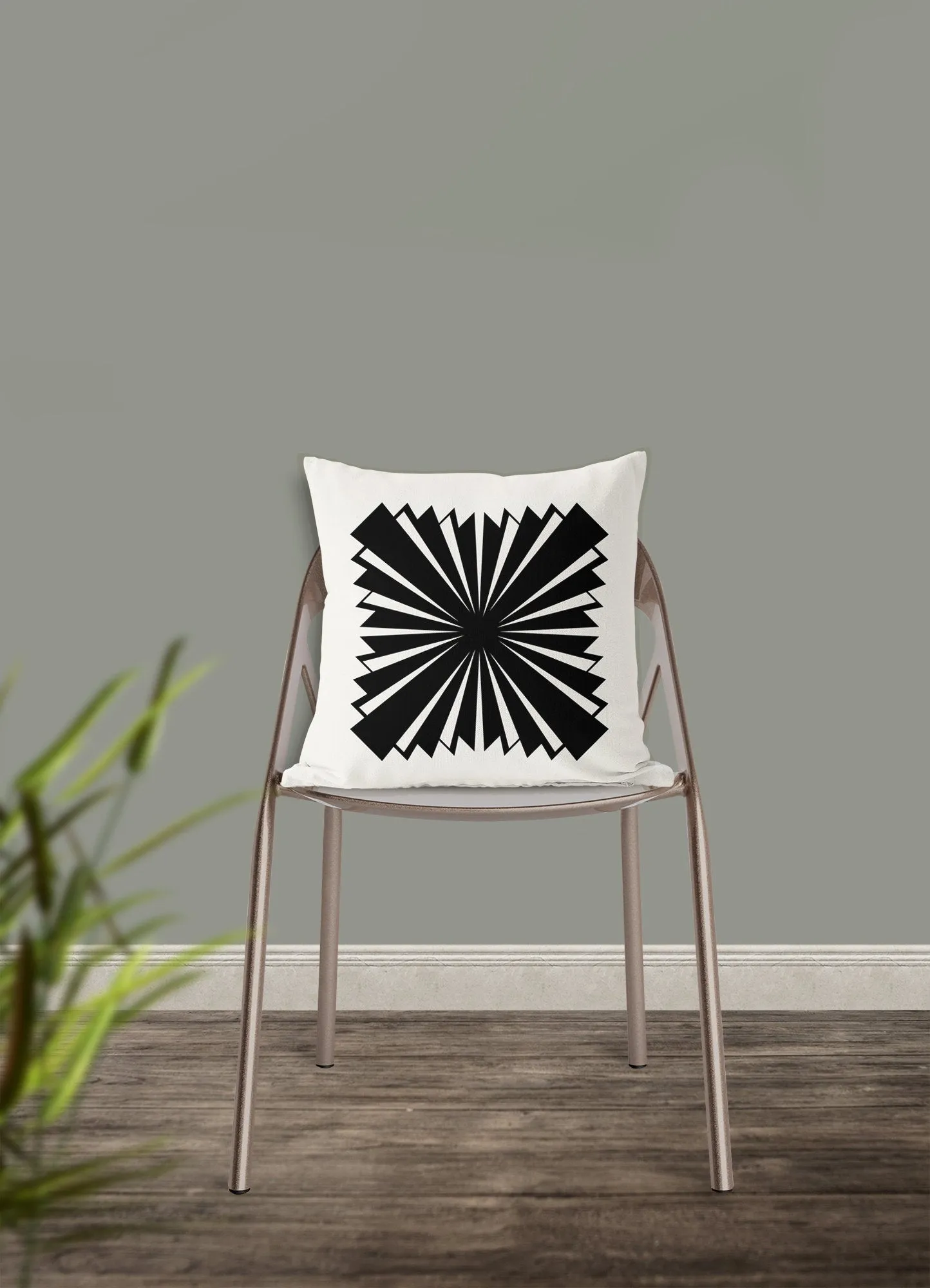 Art deco pillow, starlight design, black and white, abstract, retro pillow, modern, Interior decor, home decor pillow cover and insert