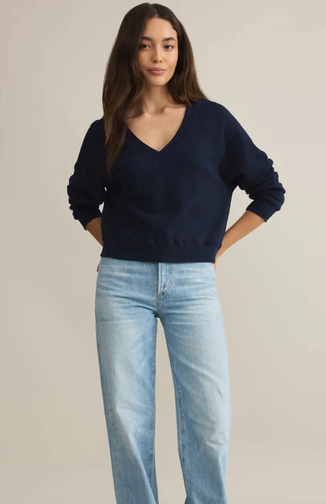 Avenue V-Neck Sweatshirt