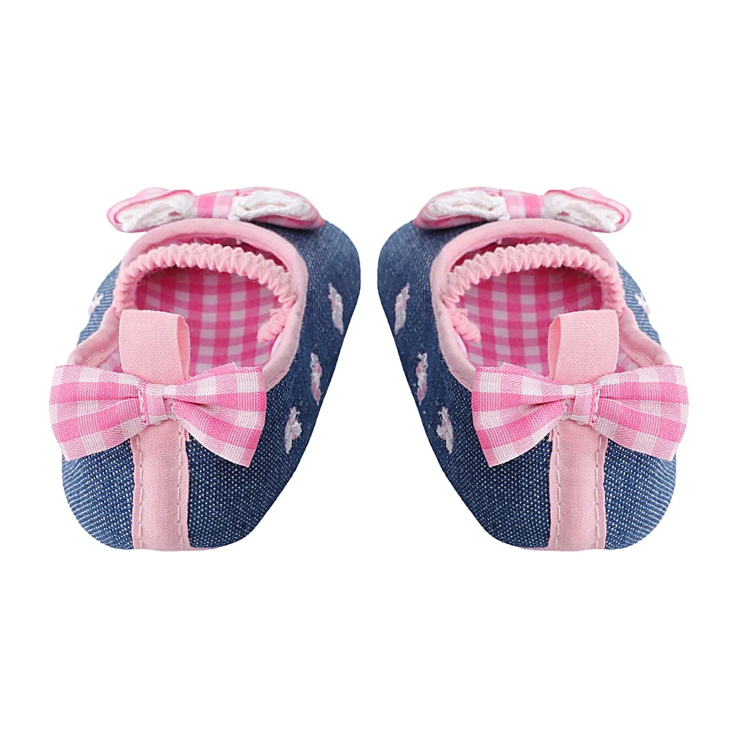 Baby Moo Butterfly Bow Pink And Blue Booties