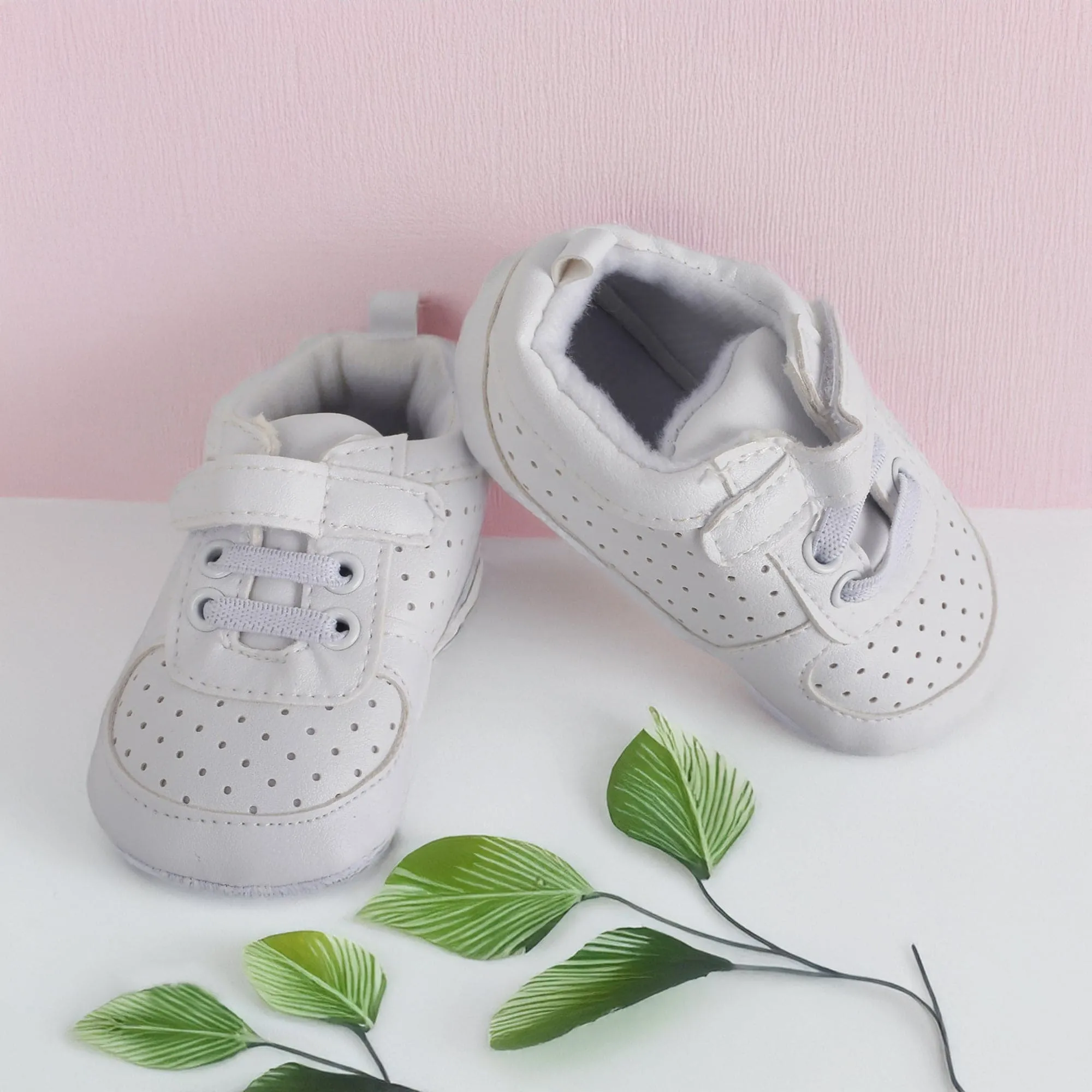 Baby Moo Matte White Sneakers