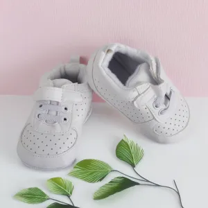 Baby Moo Matte White Sneakers