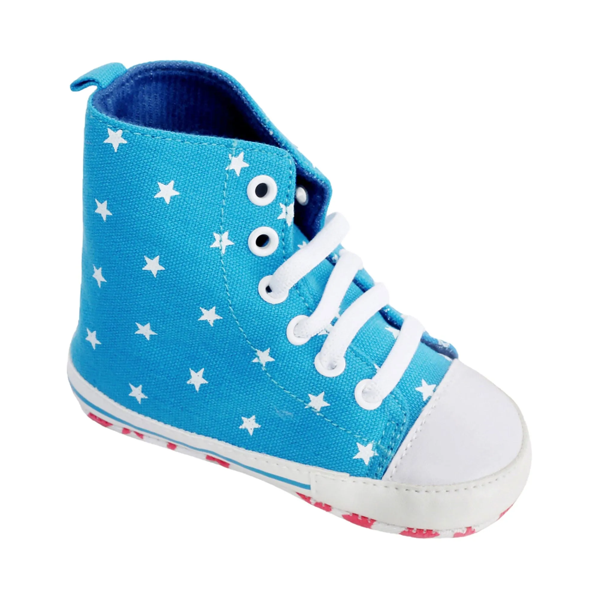 Baby Moo Starry Blue High Top Booties
