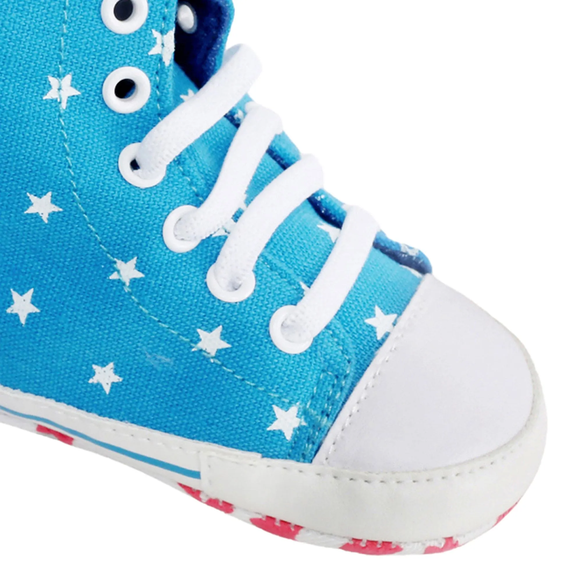 Baby Moo Starry Blue High Top Booties