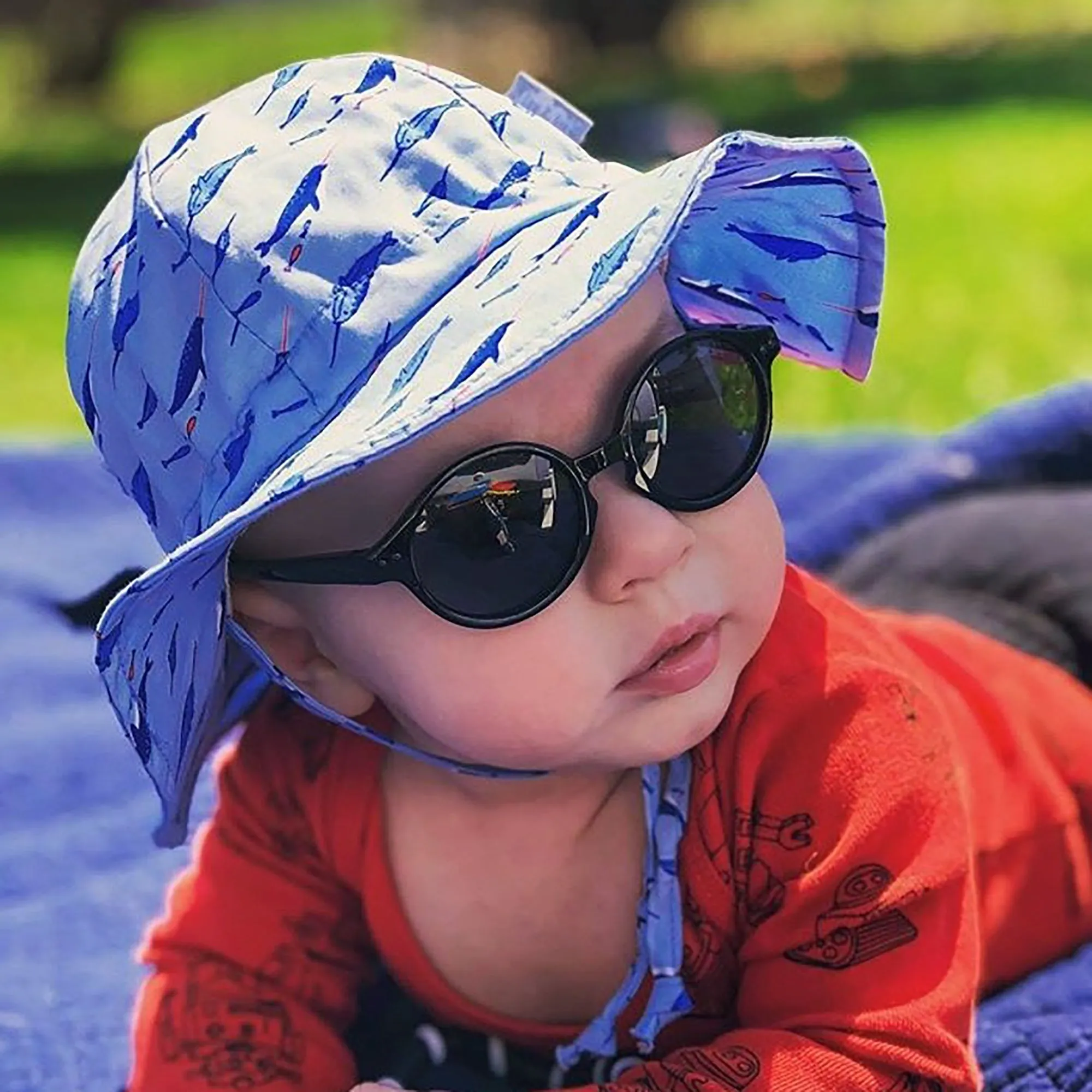 Babyfied Apparel - Sunglasses - Rounds - Glossy Black