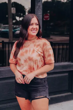 Be Free Tie-Dye Boyfriend Tee - Orange