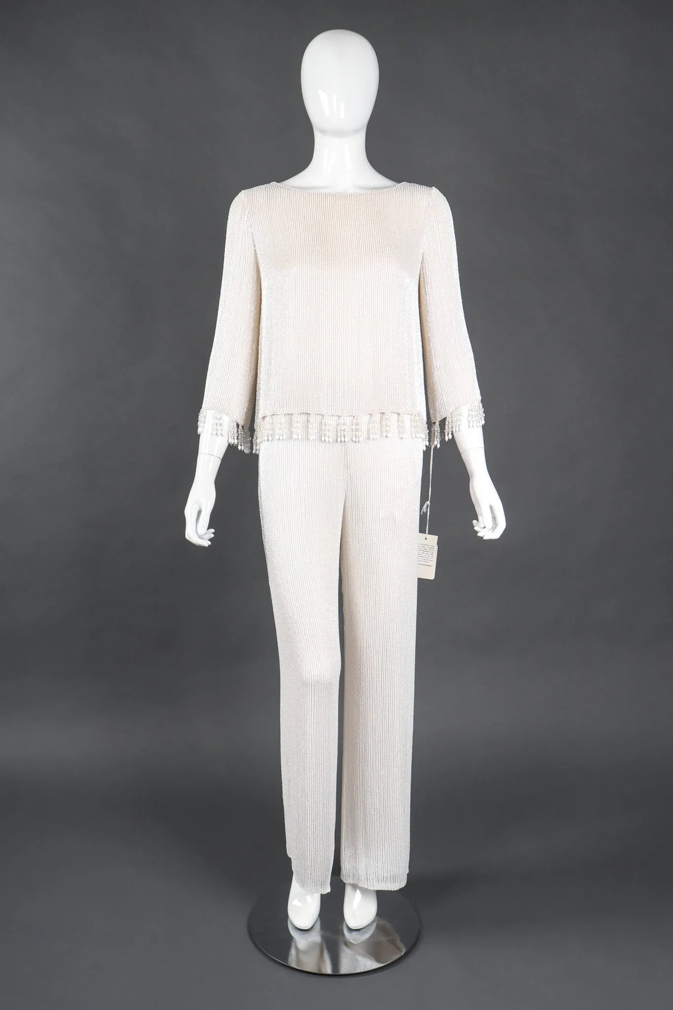 Beaded Silk Top & Pant Set