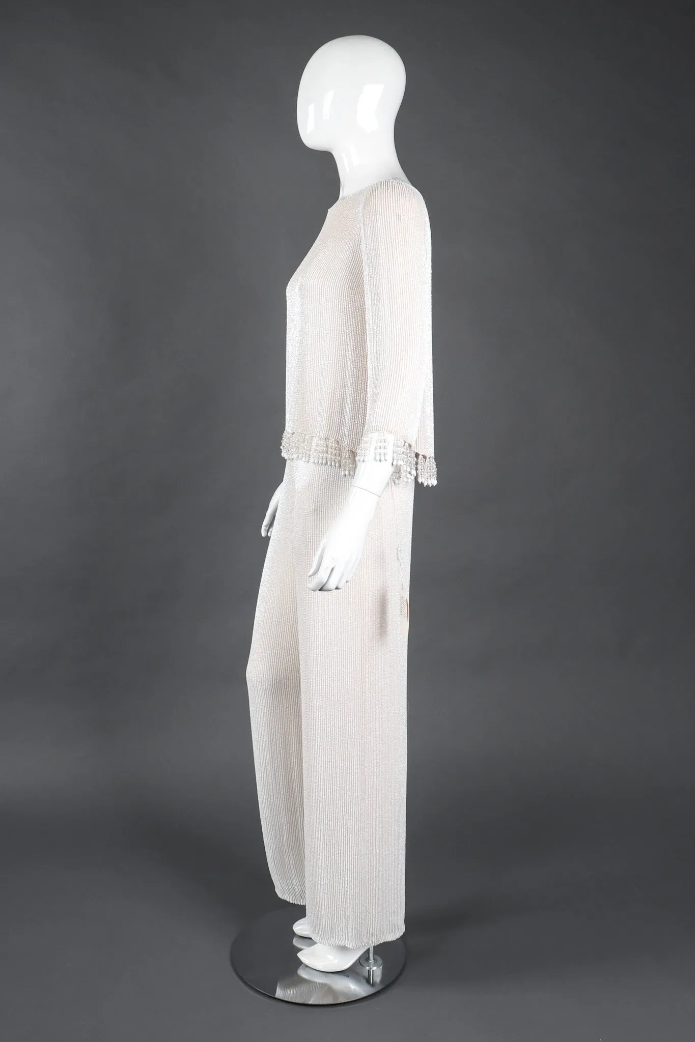 Beaded Silk Top & Pant Set