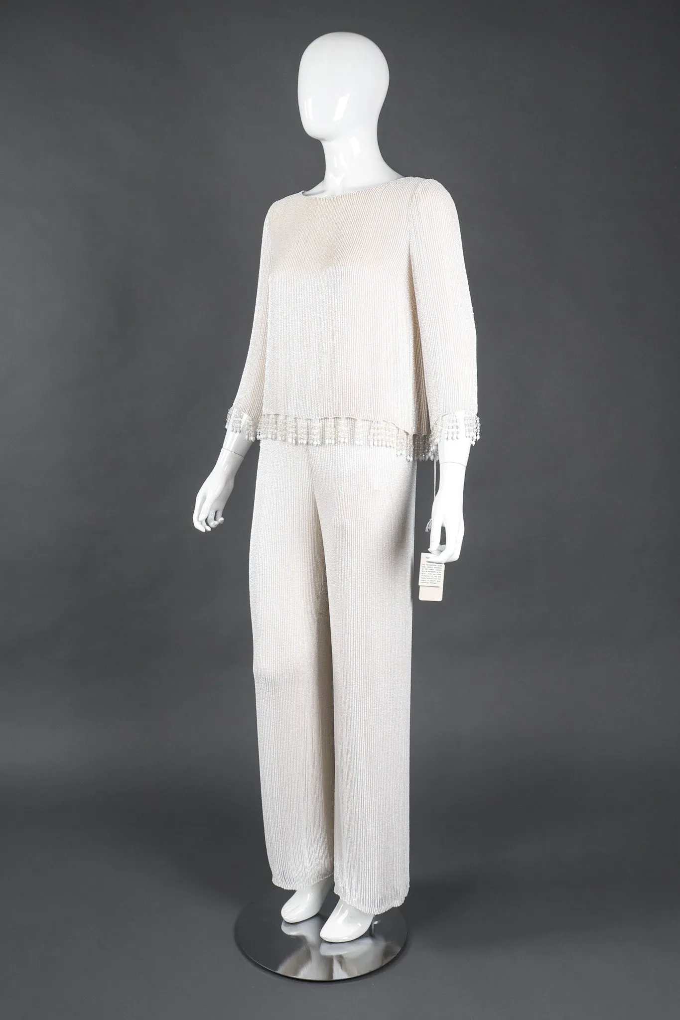 Beaded Silk Top & Pant Set