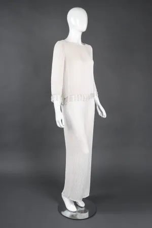 Beaded Silk Top & Pant Set
