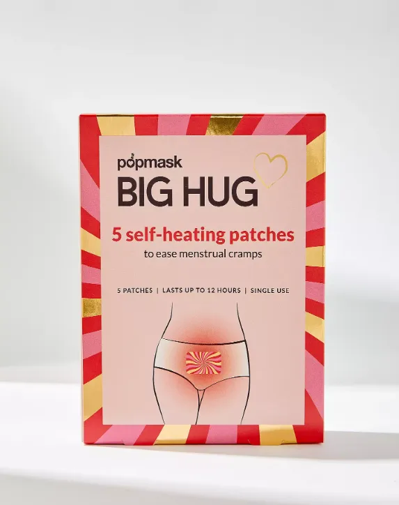 Big Hug PMS Relief Self-Heating Patches – MULTI-PACK (15 Patches) - 12-Hour Menstrual Cramp – Natural Heat Therapy for Period Pain