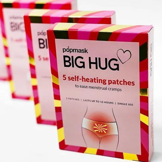 Big Hug PMS Relief Self-Heating Patches – MULTI-PACK (15 Patches) - 12-Hour Menstrual Cramp – Natural Heat Therapy for Period Pain