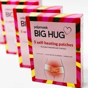 Big Hug PMS Relief Self-Heating Patches – MULTI-PACK (15 Patches) - 12-Hour Menstrual Cramp – Natural Heat Therapy for Period Pain