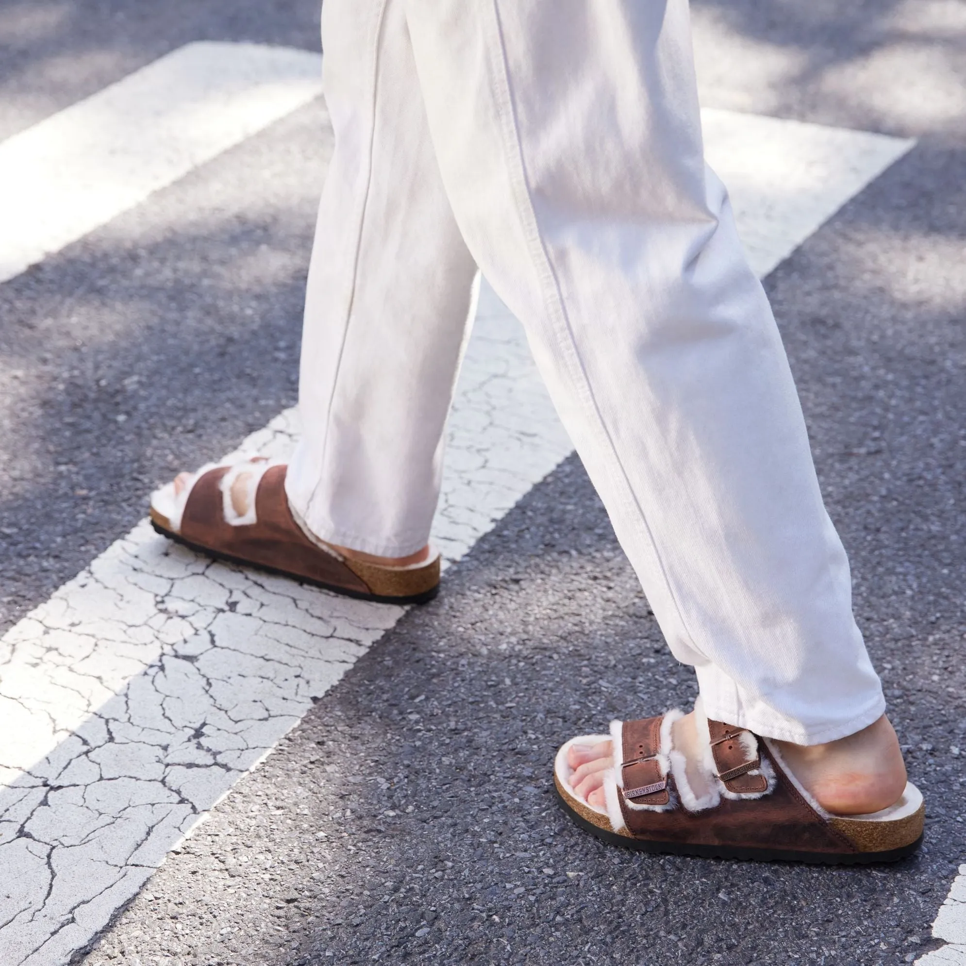 Birkenstock Arizona Shearling habana oiled leather/natural shearling