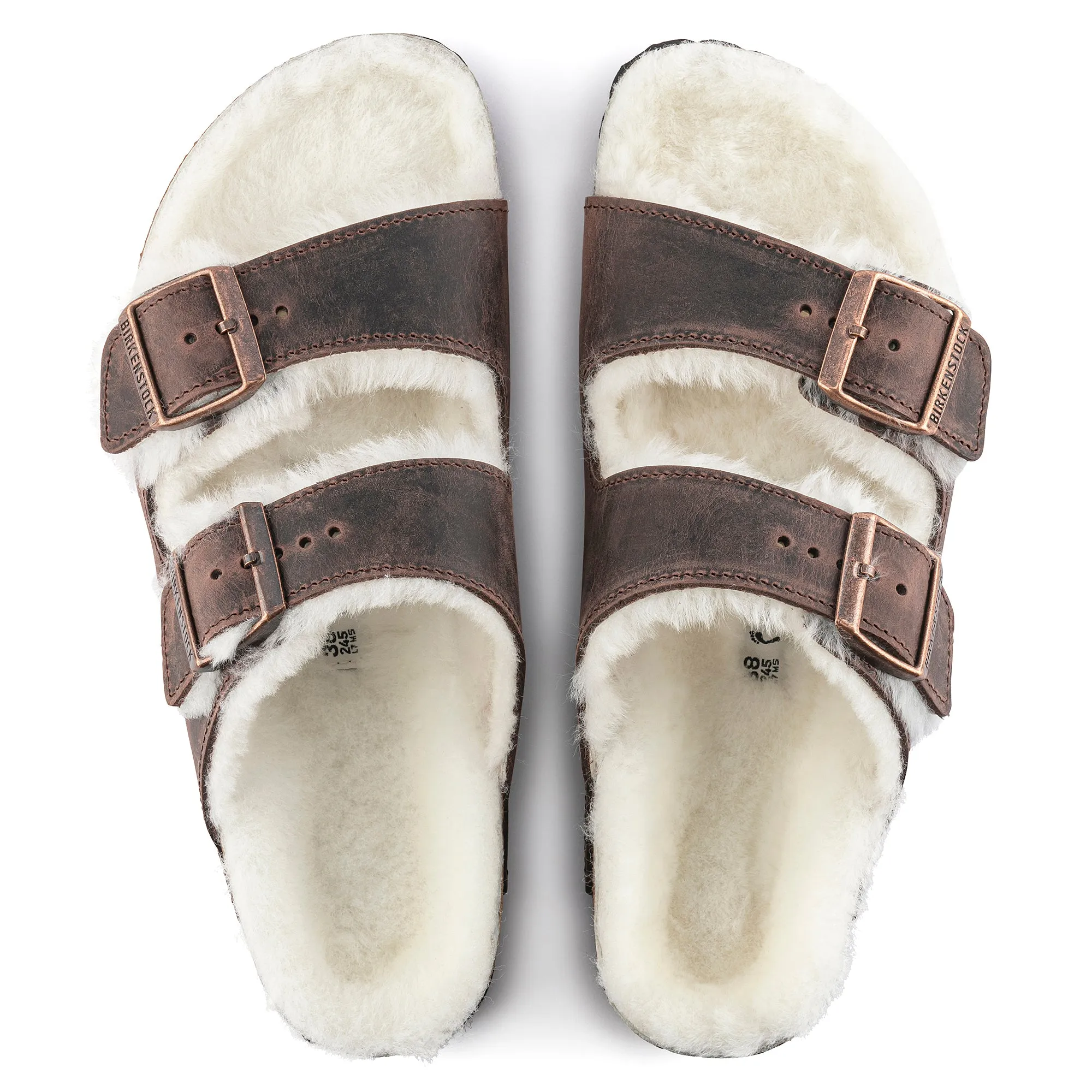 Birkenstock Arizona Shearling habana oiled leather/natural shearling
