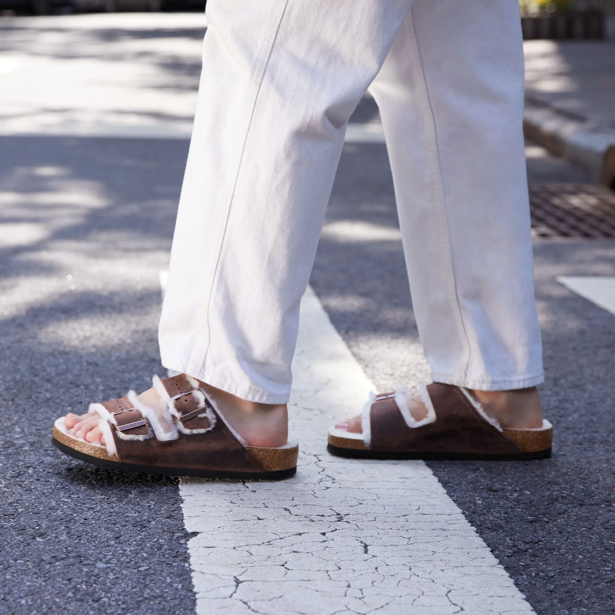 Birkenstock Arizona Shearling habana oiled leather/natural shearling