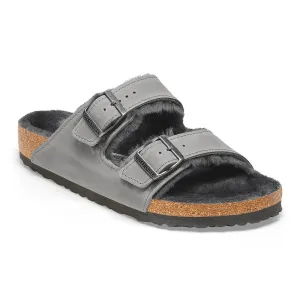 Birkenstock Arizona Shearling iron oiled leather/iron shearling