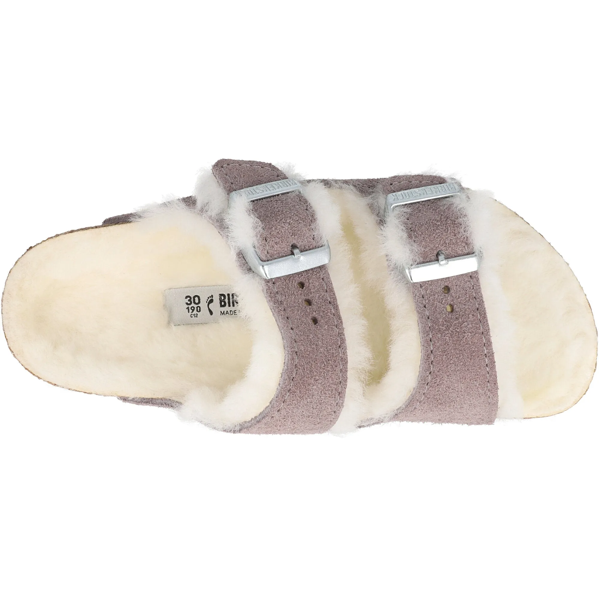 Birkenstock Arizona Shearling Kids Sandals Faded Purple