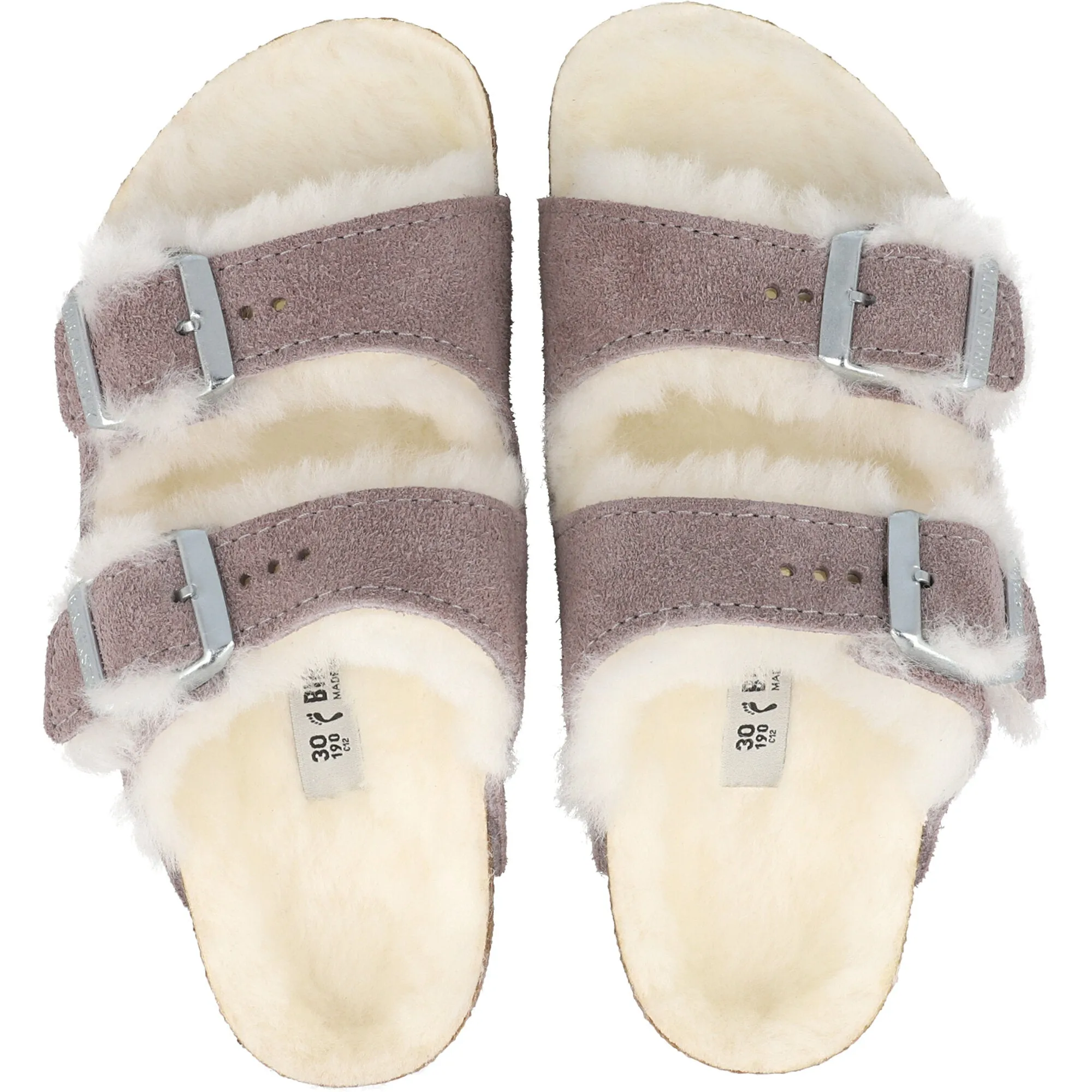 Birkenstock Arizona Shearling Kids Sandals Faded Purple