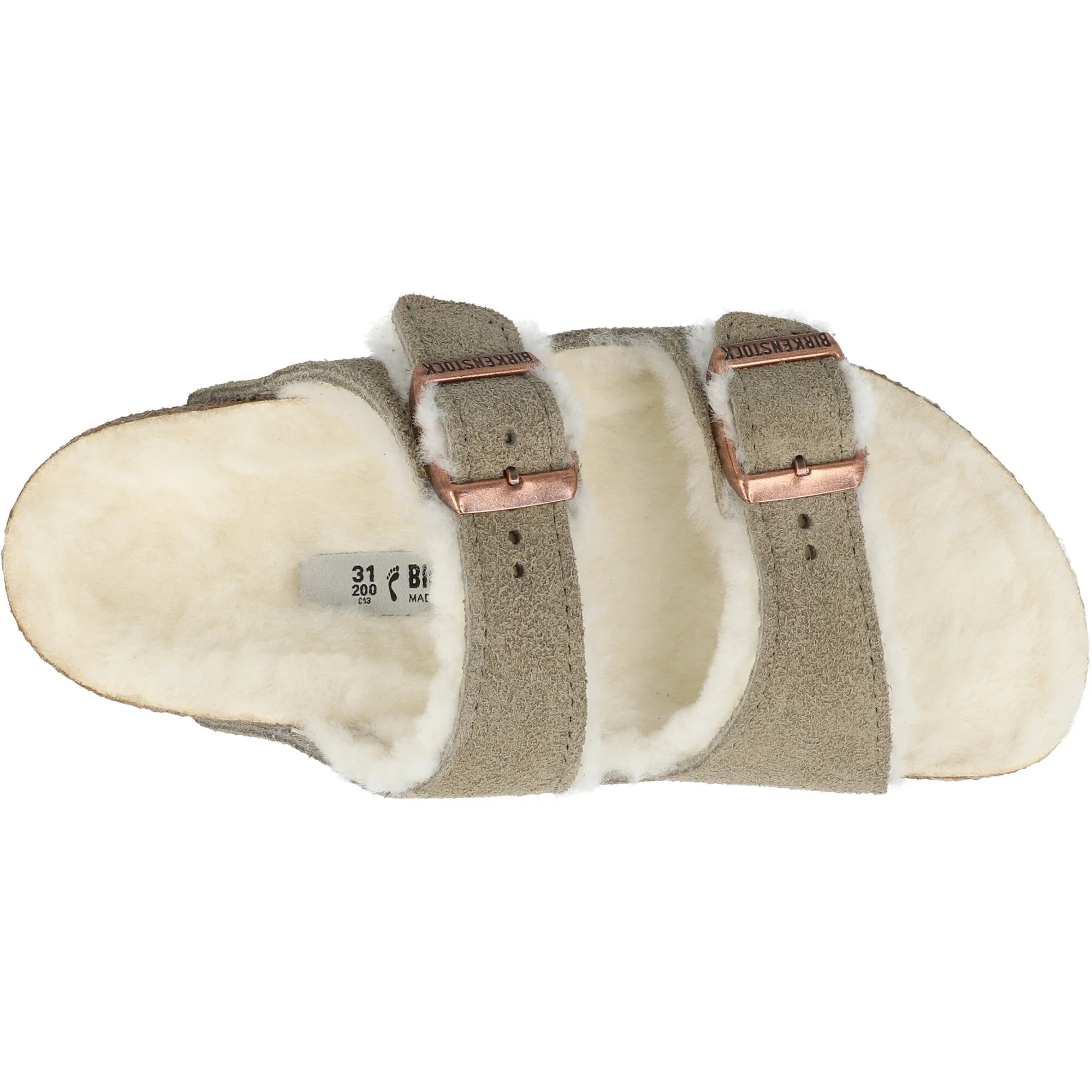 Birkenstock Arizona Shearling Kids Taupe Sandals