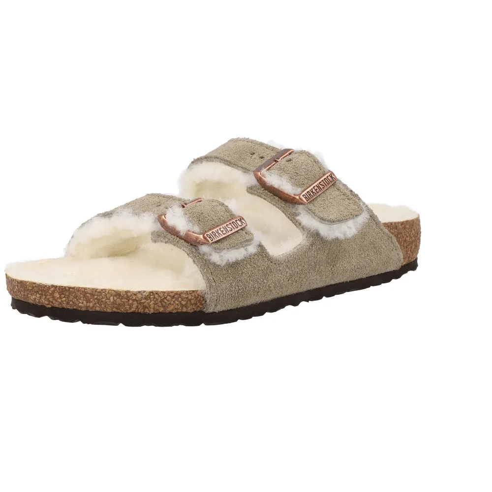 Birkenstock Arizona Shearling Kids Taupe Sandals