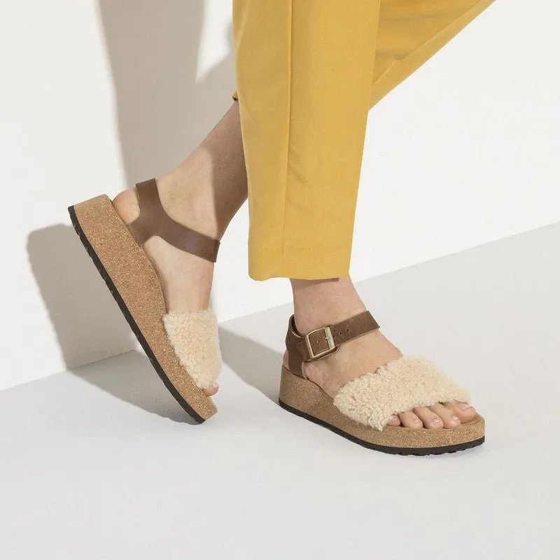 Birkenstock Women's Papillio Glenda - Teddy Cognac
