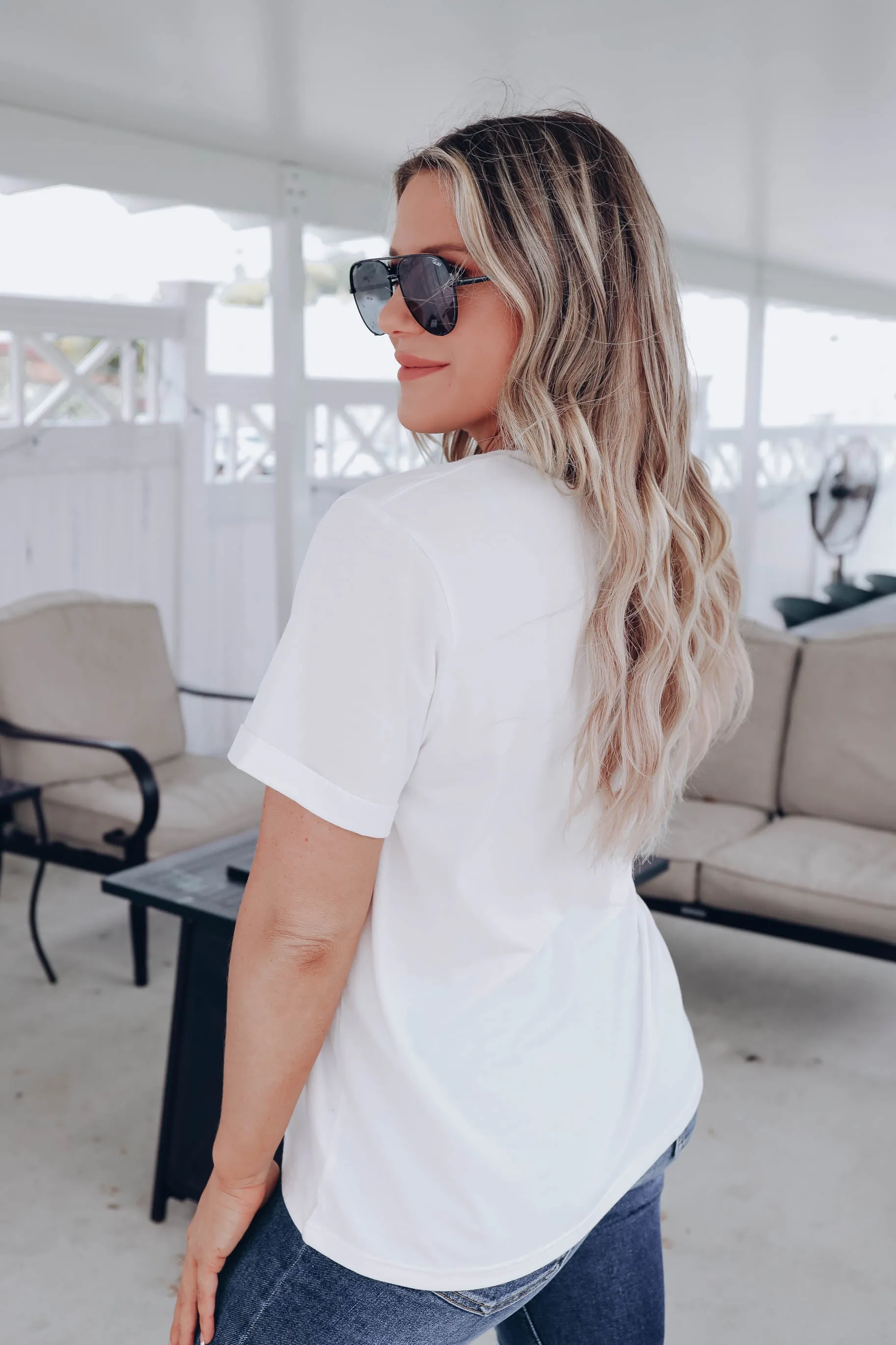 Boho Western Graphic Tee - White S-3X