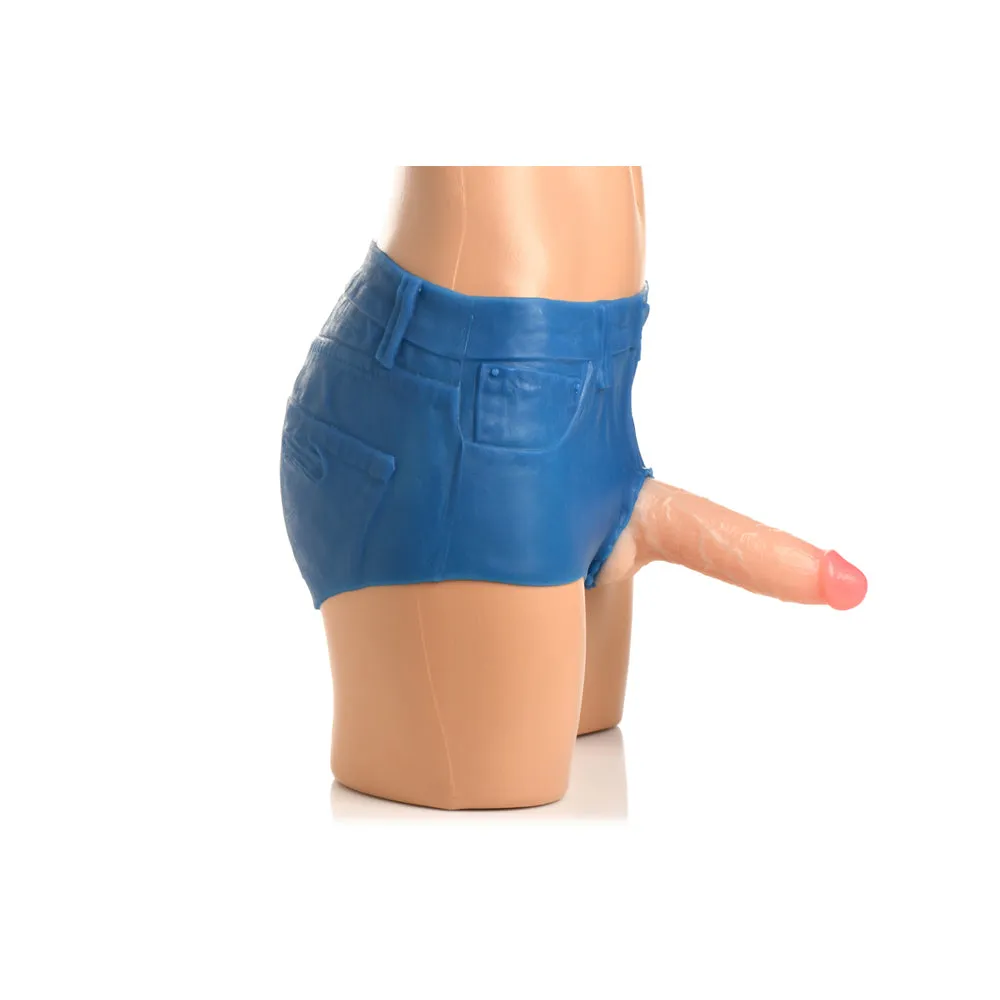 Booty Shorts 6" Dildo Silicone S/O Small
