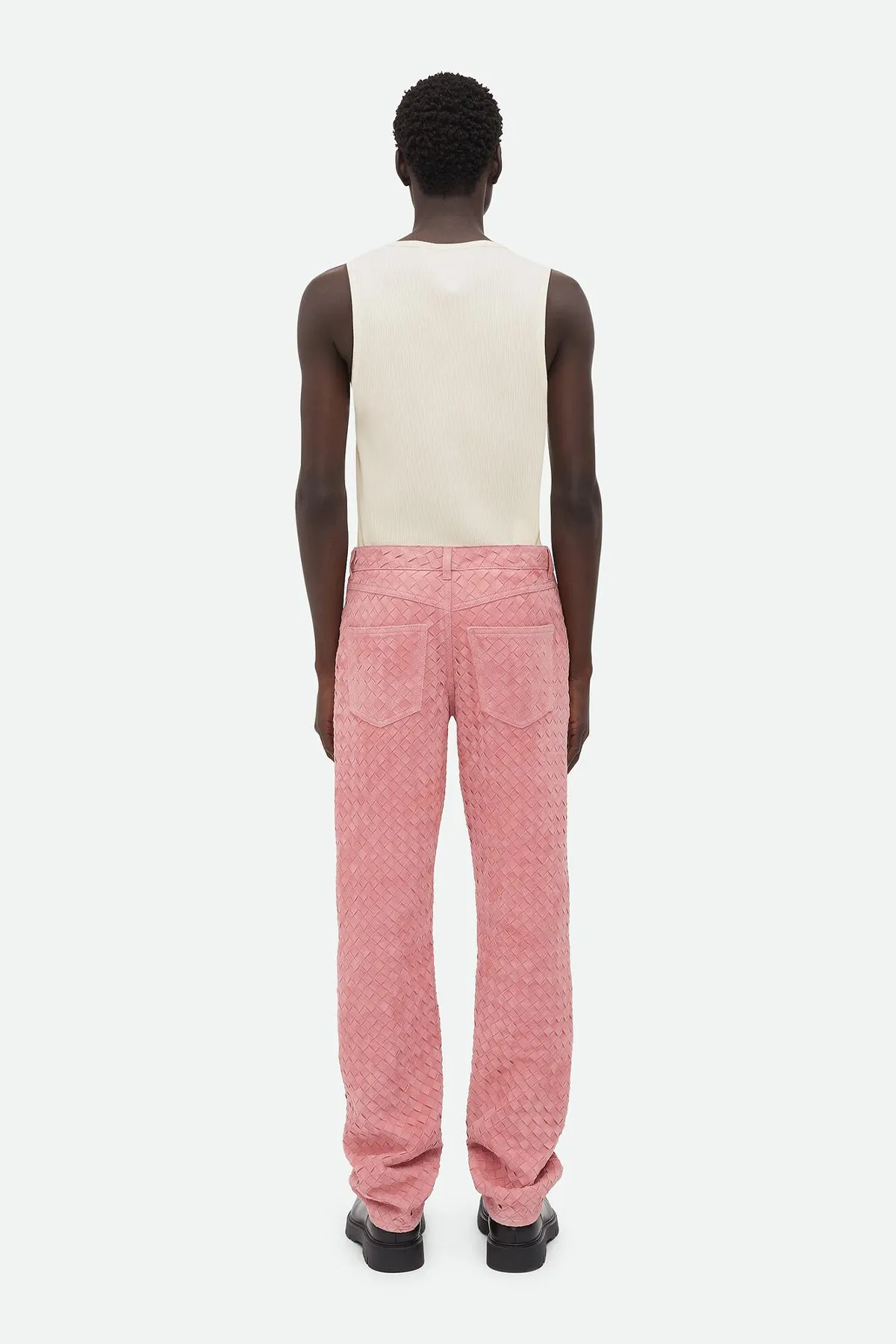BOTTEGA VENETA | SUEDE INTRECCIATO LEATHER TROUSERS