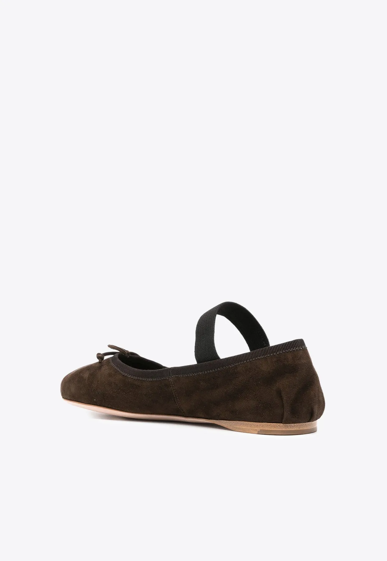 Bow Suede Ballet Flats