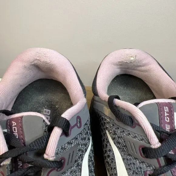 Brooks Adrenaline GTS 22 Women's Size 10.5 D Running Shoes Gray Pink 1203531D015