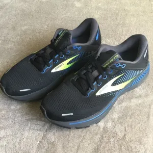 BROOKS Mens Adrenaline Gts 22 Running Shoes D Width Black/blue/nightlife Sz 8.5