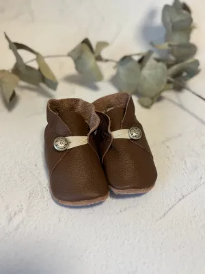 Button Bootie - Brown