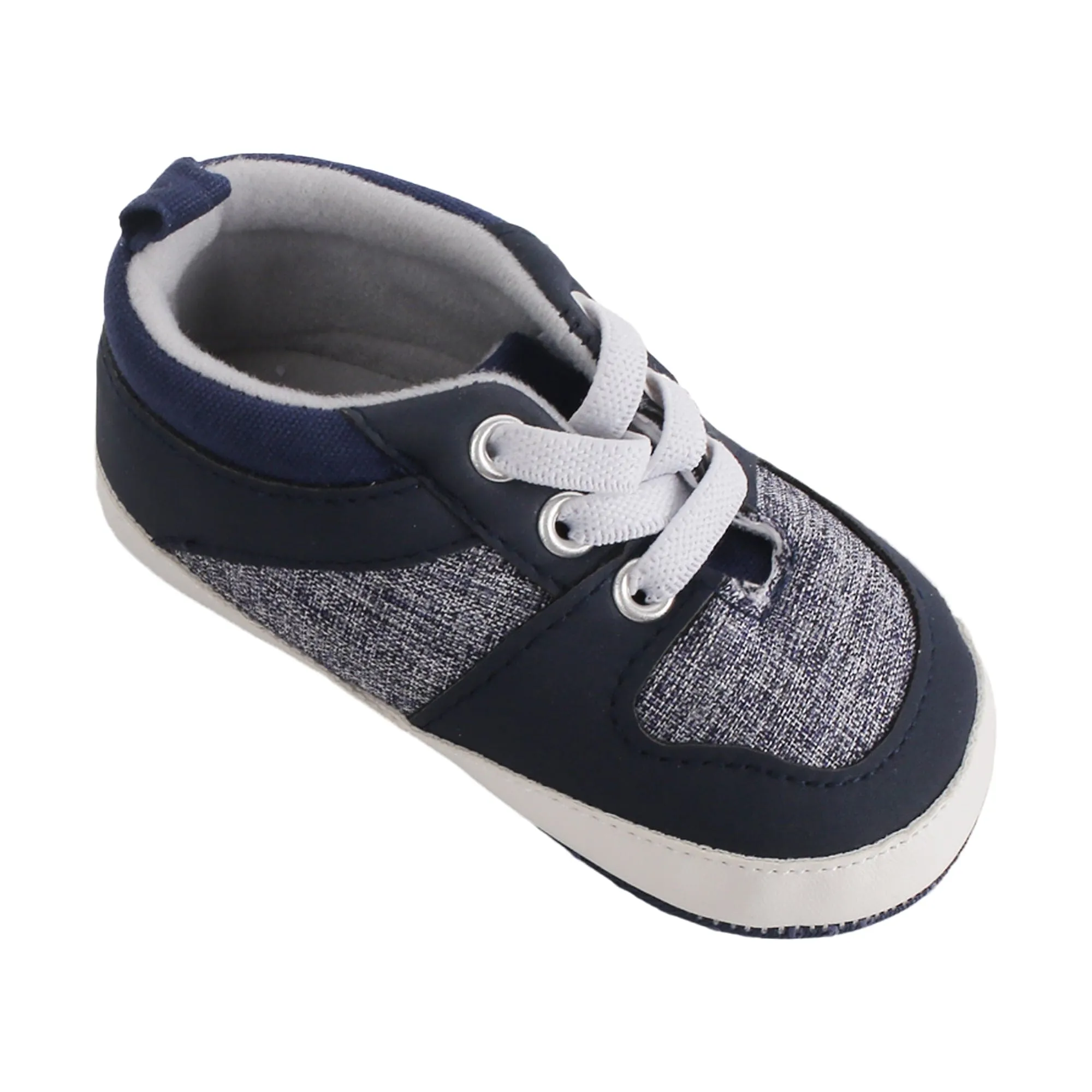 Casual Blue Lace Up Booties