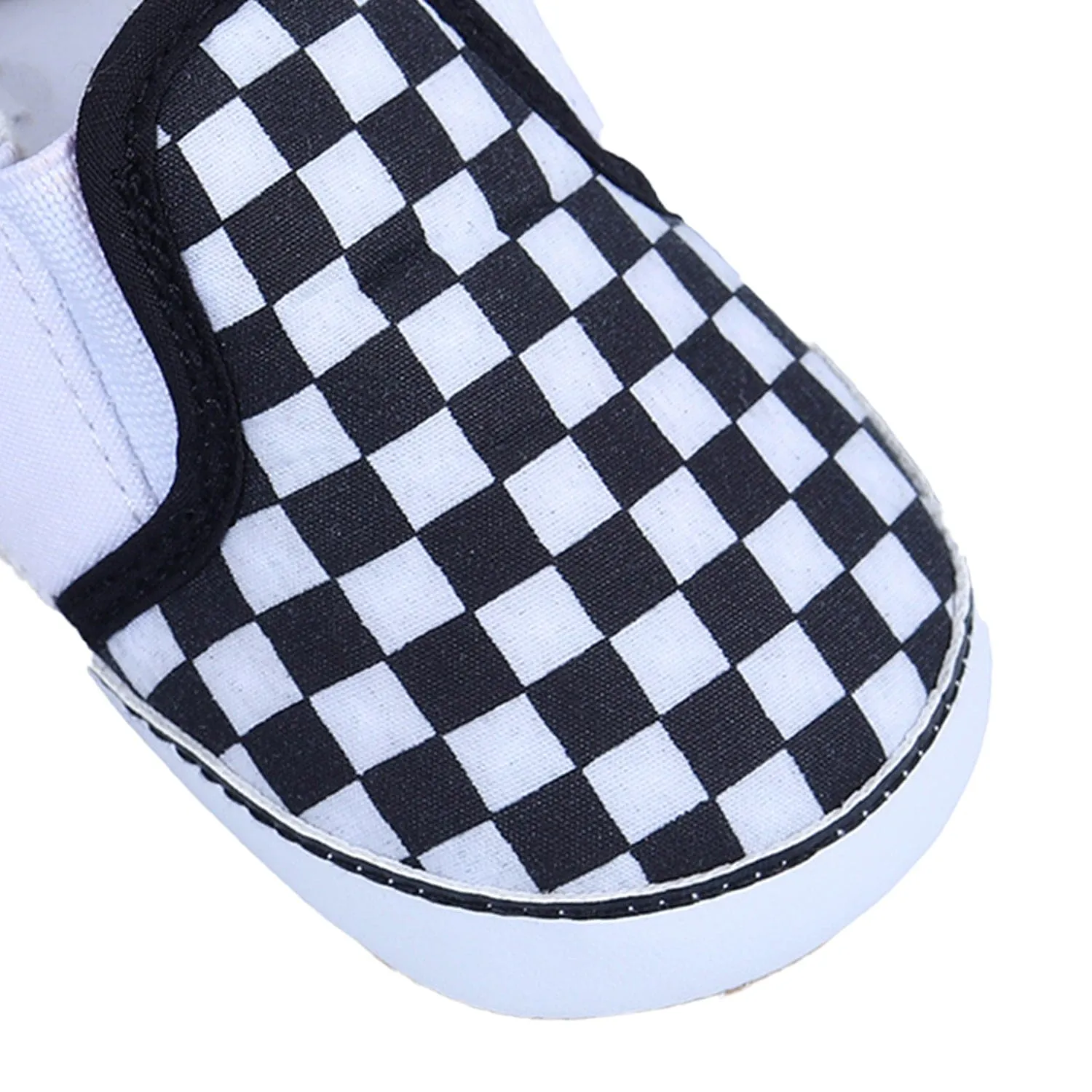 Classic Checkerboard Signature Comfortable Slip-On Booties - Black And White