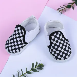 Classic Checkerboard Signature Comfortable Slip-On Booties - Black And White