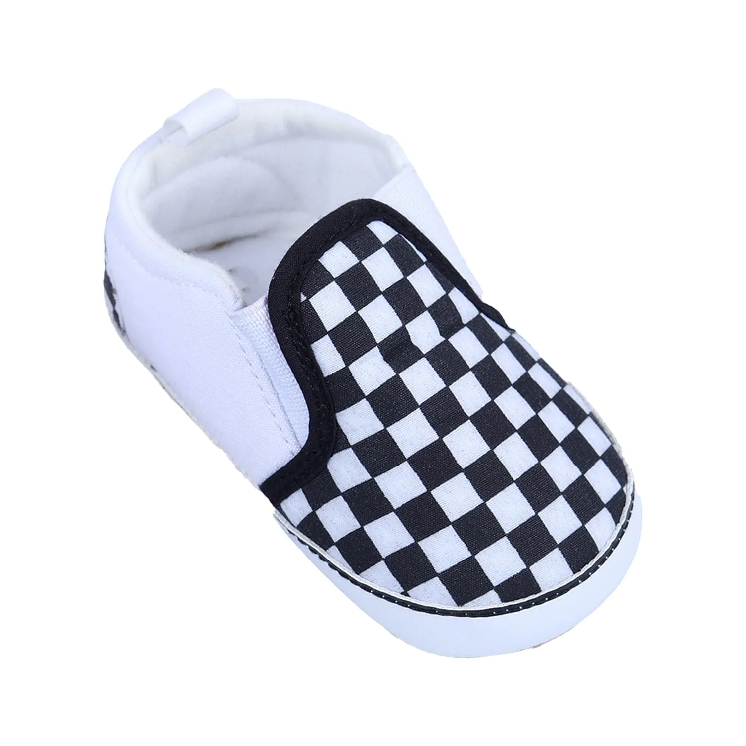 Classic Checkerboard Signature Comfortable Slip-On Booties - Black And White