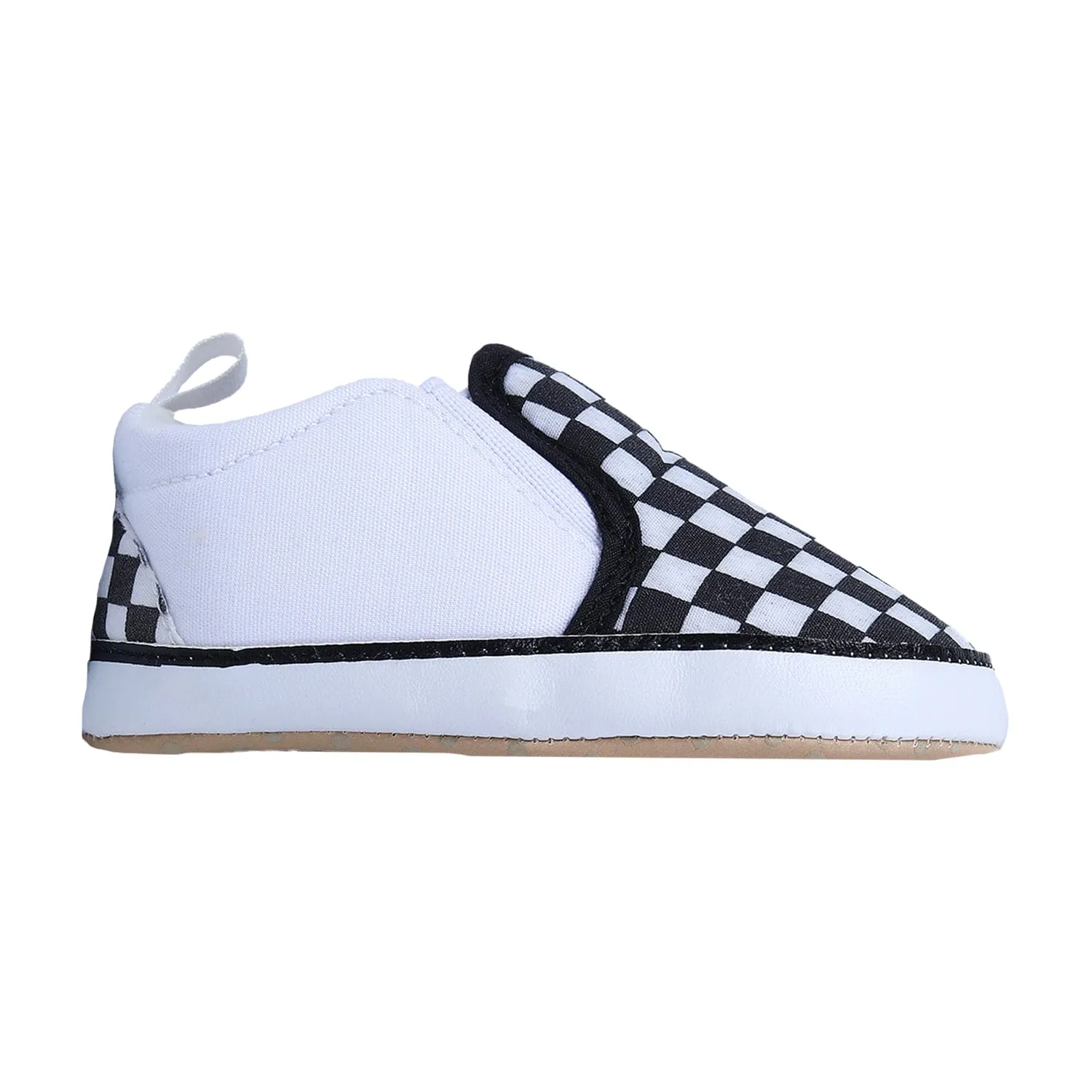 Classic Checkerboard Signature Comfortable Slip-On Booties - Black And White