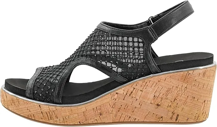 CORKYS - Carley Black Mesh Wedge