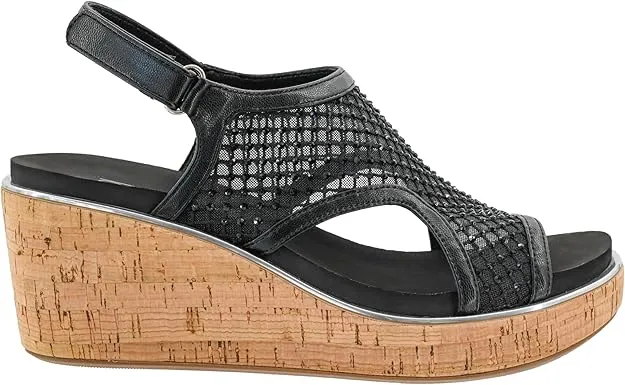 CORKYS - Carley Black Mesh Wedge