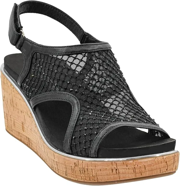 CORKYS - Carley Black Mesh Wedge